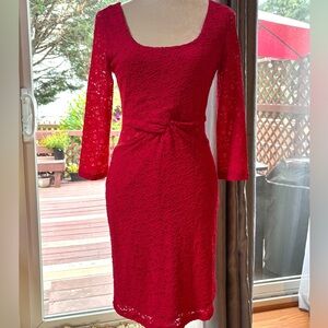 Guess Pink/Red Lace Dress